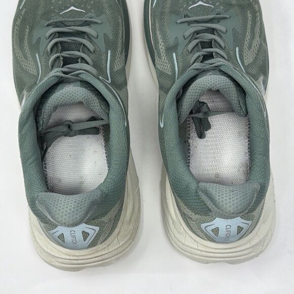 HOKA One One Clifton 10 Mens Size 14D Green Running Sneakers + NEW INSOLE main image 4